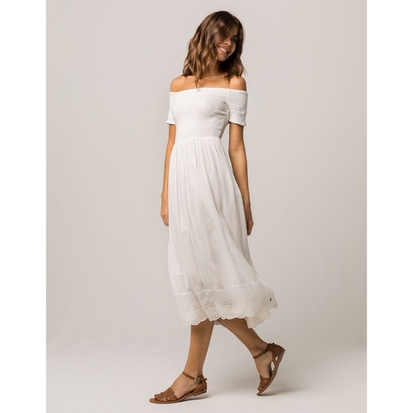 Roxy Dresses & Skirts - ROXY Pretty Lover Cream Womens Midi Dress